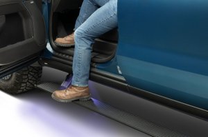 Chevrolet Silverado 3500HD Running Boards - AMP Research - PowerStep Plug-N-Play - Black - 2024+